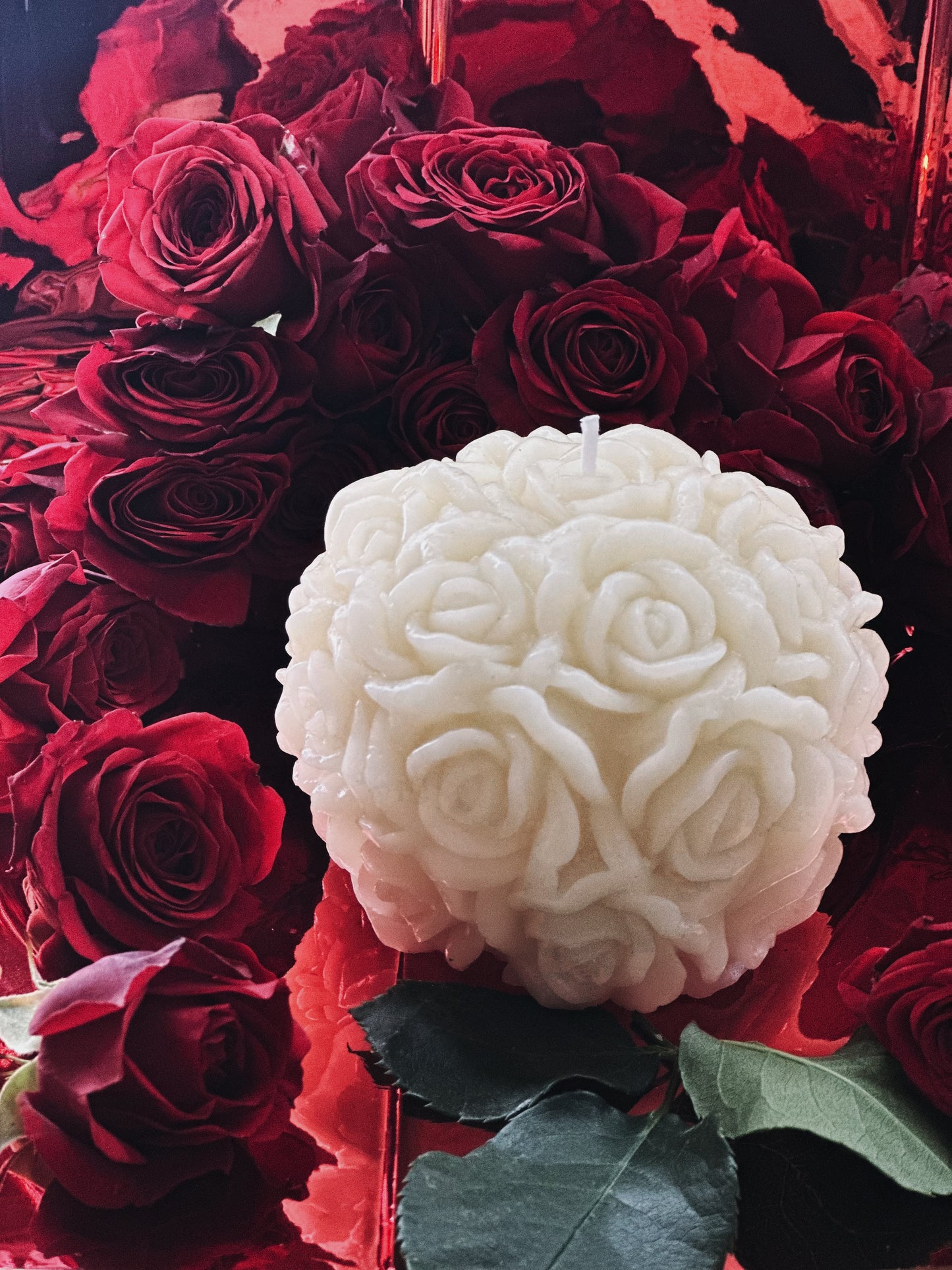 1 Rose Ball Candle